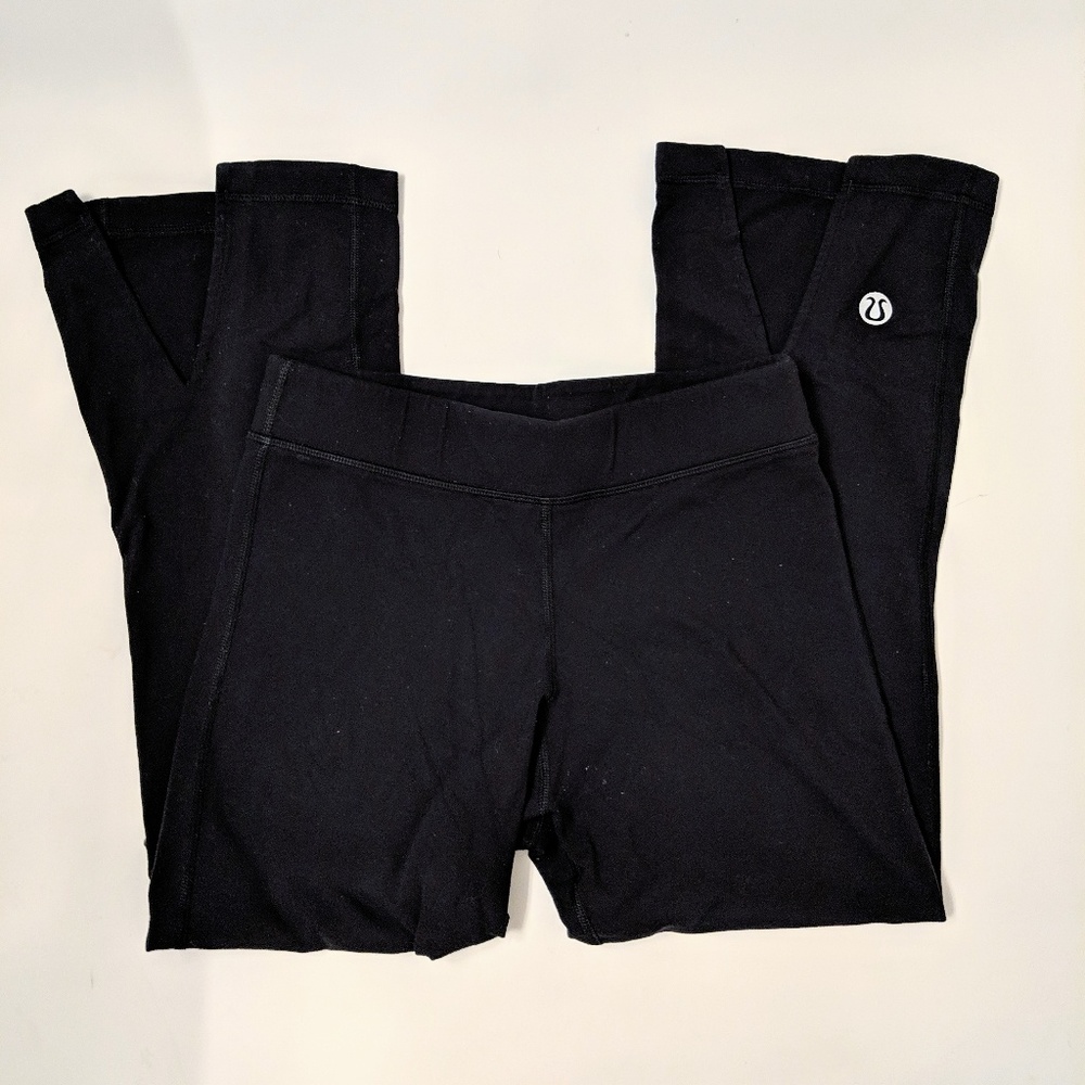 Lululemon Cropped Leggings with Flare Bottoms - Picture 2 of 4